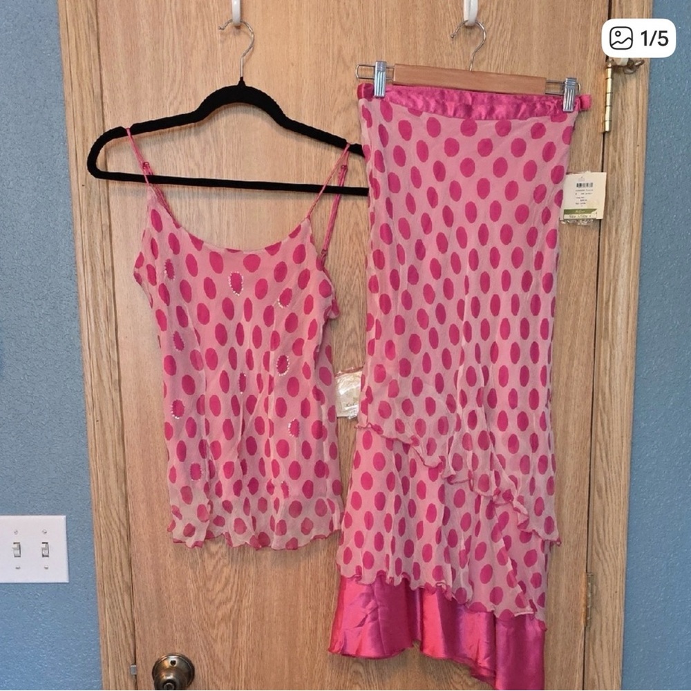 ISO!!! April Cornell/kit cornell pink polka dot skirt